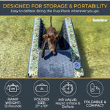 SOLSTICE ORIGINAL Inflatable Pup Plank CAMO SPORT Dog Float Floating Ramp Ladder For Pools Boats Docks | Dog On Water Ladder Steps | For Swimming Pets Up To 200 Pounds | Camo Sporting Ducks Hunting XL