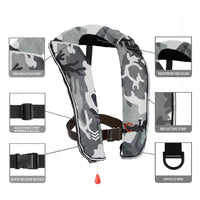 Eyson Inflatable Life Jacket Inflatable Life Vest for Adult Classic Manual (White Camouflage)