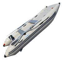 BRIS 11 ft Inflatable Catamaran Inflatable Boat Inflatable Dinghy Mini Cat Boat Gray