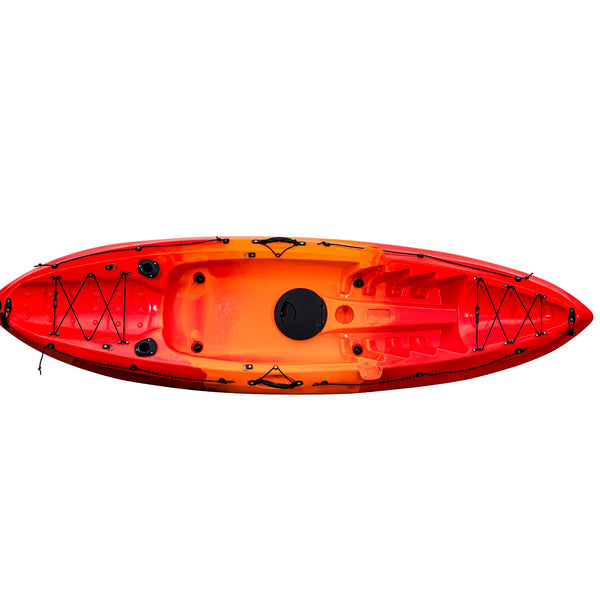 Fishing Kayaks, 9.38FT Sit on Top Kayak for Adults with Paddle, Capacity of 308LBS, Hard Shell Recreational Ocean Kayak Boat
