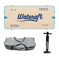 Wateraft Big Inflatable Floating Dock (13’ x 6’) Stable Raft Platform for Lake Beach Pool, Supports 8 Adults Rafting and Recreation, Built-in Handles and D-Rings for Tethering Anchoring Deck