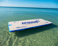 Wateraft Big Inflatable Floating Dock (13’ x 6’) Stable Raft Platform for Lake Beach Pool, Supports 8 Adults Rafting and Recreation, Built-in Handles and D-Rings for Tethering Anchoring Deck