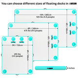 AWSUM 6ft x 5ft x 6inches Floating Dock Inflatable Water Platform Swim Deck Floating Island Stable Platform Raft Deck PVC Construction for Pool Beach Lake