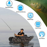 Goplus Inflatable Fishing Float Tube, with Storage Pockets, Fish Ruler, Adjustable Straps, 350LBS Load Bearing Capacity (Camouflage Color)