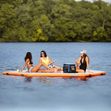 MISSION Boat Gear Reef HEX 112 Mat Inflatable Floating Dock Water Lounge (11.5' x 13' x 4", 112 sq ft)