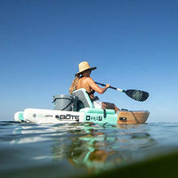BOTE Deus Aero Inflatable Kayak & Stand Up Paddle Board with Accessories | Pump, Fin, Travel Bag, Classic Teak