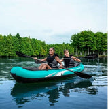 Tobin Sports Wavebreak Kayak. Inflatable Kayak for Two Adult Person. Tandem Fishing Kayak. Twin Lightweight Kayak is Also a Foldable Canoe.