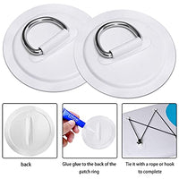 TOBWOLF 6 Pack 3.15" / 8cm Stainless Steel D-Ring Patch for Inflatable Boat Kayak Dinghy SUP, Circular D-Ring PVC Patch Stand-Up Paddleboard Canoe Rafting Accessories, NO Glue Included