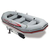 Intex Mariner 4: 4-Person Inflatable Boat Set with Aluminum Oars and High Output Pump