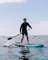 Skatinger Inflatable Stand Up Paddle Boards, 11'x34''x6'' SUP Paddleboard Inflatable, Yoga Stand Up Paddle Board w/1600D Backpack, 6 Extra D-Rings, Shoulder Strap, US Central Fin, 2-Action Pump.