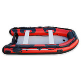 Seamax Recreational 10.8 Feet Inflatable Boat with High Pressure Airmat Floor Easy to Roll up, Max 4 Passengers and 15HP Rated-RED