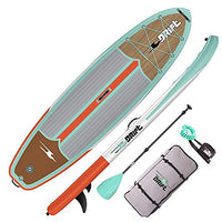 DRIFT 10'8" Inflatable Stand Up Paddle Board, SUP with Accessories | Coiled Leash, Pump, Lightweight Paddle, Fin & Backpack Travel Bag…