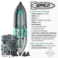BOTE Zeppelin Aero Inflatable Kayak | Tandem Kayak | Kayak for Fishing & Recreation