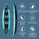 BEYOND MARINA Inflatable Kayak 3 Person with EVA Padded Seats, Recreational Touring Fishing Kayak for All Skill Levels, Lake, River, and Ocean Kayaks Boat