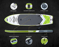 Elkton Outdoors Inflatable Fishing Paddle Board Grebe - 12 ft Fishing SUP Package, Fishing Rod Holders, Paddle, Leash, Carry Bag, Pump, Accessory Mounts and Non-Slip EVA Deck