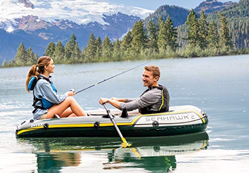 Intex Seahawk 2: 2-Person Inflatable Boat Set with French Oars and Pum – Raft  Finder