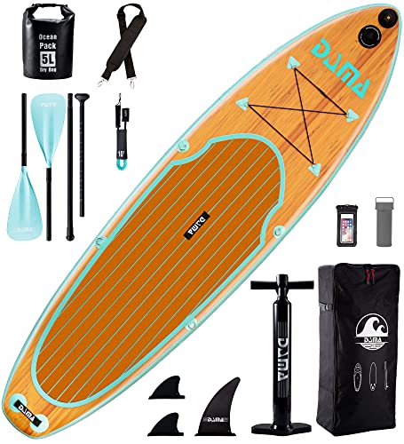 DAMA 11'×33"×6" Inflatable Stand Up Paddle Board with Premium Non-Slip Deck,Travel Backpack, Adjustable Paddle, Pump, Camera Mount, Leash for Adult Ultra-Light Surfing ISUP