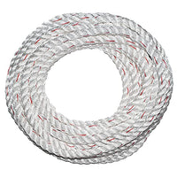 SGT KNOTS Twisted Poly Dacron Rope - 3 Strand Line with Polyolefin Core for Marine, Commercial & DIY Projects (1/2" x 600ft, White)