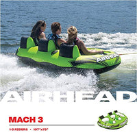 Airhead Mach 3, 1-3 Rider Towable Tube for Boating