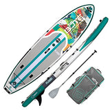 BOTE Flood Aero Inflatable Stand Up Paddle Board, SUP with Accessories | Pump, Paddle, Fin, Travel Bag | Native Patchwork…