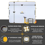 Solstice by Swimline Inflatable Floating Dock, white/yellow, 10' x 10'