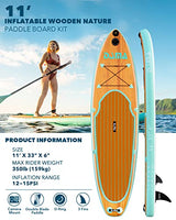 DAMA 11'×33"×6" Inflatable Stand Up Paddle Board with Premium Non-Slip Deck,Travel Backpack, Adjustable Paddle, Pump, Camera Mount, Leash for Adult Ultra-Light Surfing ISUP