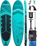 Skatinger Inflatable Stand Up Paddle Boards, 11'x34''x6'' SUP Paddleboard Inflatable, Yoga Stand Up Paddle Board w/1600D Backpack, 6 Extra D-Rings, Shoulder Strap, US Central Fin, 2-Action Pump.