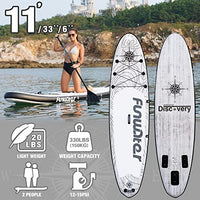 FunWater Inflatable 11'×33"×6" Ultra-Light SUP for All Skill Levels Everything Included with Stand Up Paddle Board, Adj Floating Paddles, Pump, ISUP Travel Backpack, Leash,Waterproof Bag