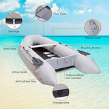 CO-Z 10 ft Inflatable Dinghy Boats with Aluminium Alloy Floor, 4 Person Portable Boat Raft, Inflatable Touring Kayak for Adults, Inflatable Sport Tender Fishing Dinghy Boat with Panel Paddles Air Pump