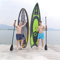 Zxcvlina Inflatable Stand Up Paddle Board Inflatable SUP Standing Paddle Board with Carrying Bag and Pump 335x86x15cm Gray and Green Suitable for Teenagers and Adults Surfing Outdoor Sports