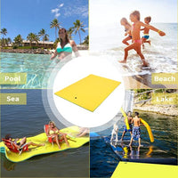 Outroad Water Floating Mat Water Floating Foam Pad for Lakes Lily Pad Beach Floatation Pad for Pools &Beach, Multiple Size, 18'x6' Yellow