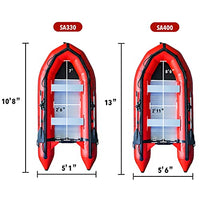 Seangles Inflatable Boat 4 Person Aluminum Floor Aluminum Transom Prof –  Raft Finder
