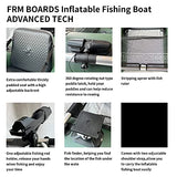 FRM BOARDS Inflatable Fishing Boat Belly Boat Fishing Float Tube with Storage Pockets, Adjustable Straps & Bracket for trolling Motor, Loading Capacity 400lbs