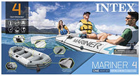 Intex Mariner 4: 4-Person Inflatable Boat Set with Aluminum Oars and High Output Pump