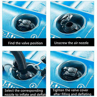 Inflatable Boat Air Valve,2PCS Inflatable Boat Spiral Air Plugs One-Way Inflation Replacement Screw for Inflatable Boat