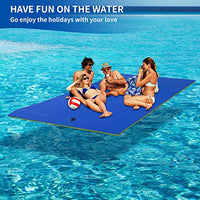 Floating Mat, 9/12/18 X 5Ft Water Floating Mat Pad for Lake, Extra Large Floating Island, 3-Layer Tear-Resistant Xpe Foam, Multiple Size, Float Water Mats for Boating for Lake, Ocean (18X5, Blue)