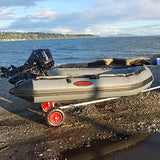 Seamax New Heavy Duty Ocean320 10.5ft Inflatable Boat with Aluminum Floor, V Bottom (Dark Grey)