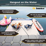 Solstice by Swimline Inflatable Floating Dock, white/yellow, 10' x 10'