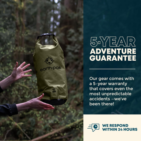 Earth Pak Waterproof Dry Bag - Roll Top Waterproof Backpack Sack